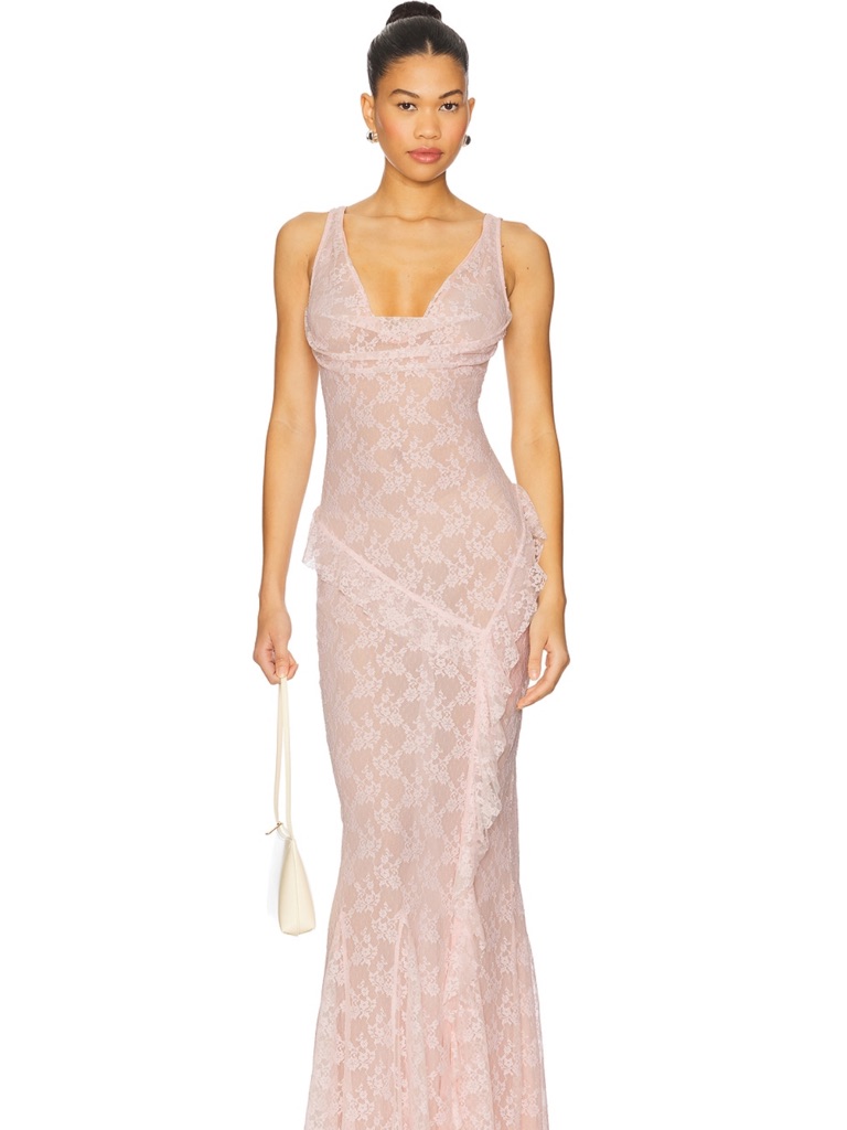 Blush Pink Lace Camille Gown